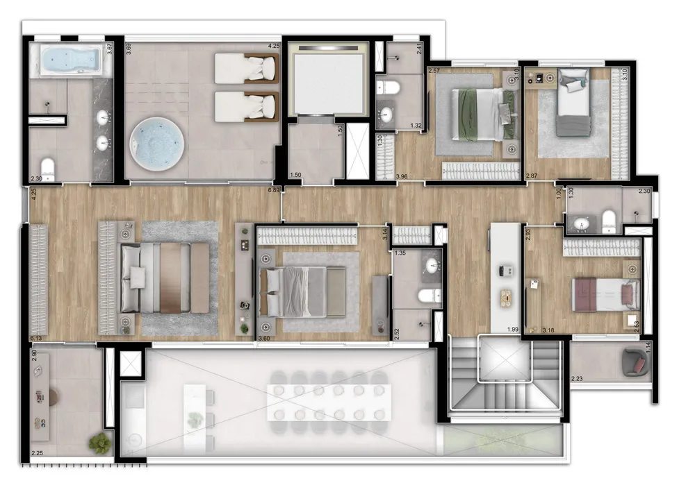 Apartamento, 4 quartos, 186 m² - Foto 2
