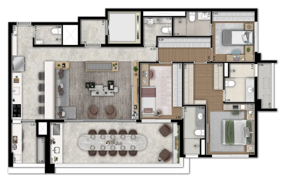 Apartamento, 4 quartos, 186 m² - Foto 6