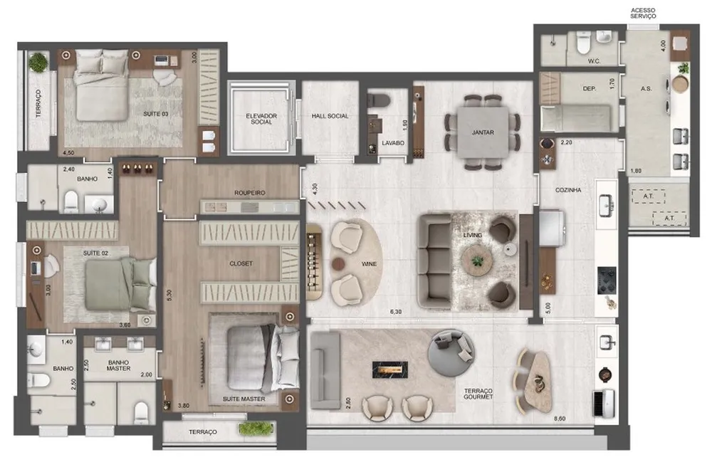Cobertura, 4 quartos, 492 m² - Foto 2