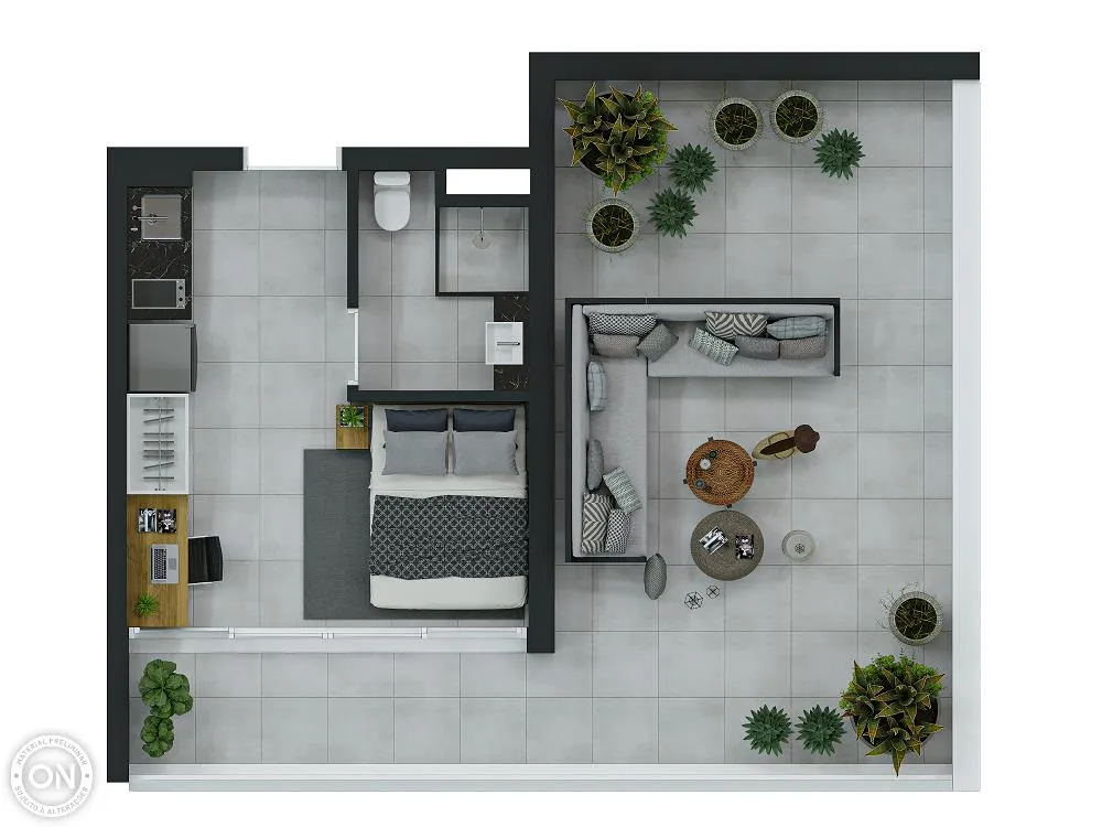 Apartamento, 1 quarto, 23 m² - Foto 2