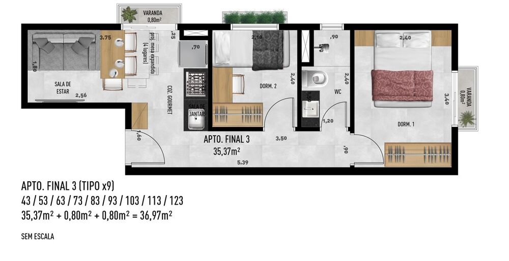 Casa, 1 quarto, 36 m² - Foto 23