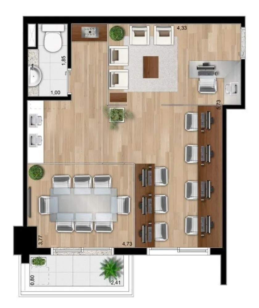 Sala-Conjunto, 39 m² - Foto 5