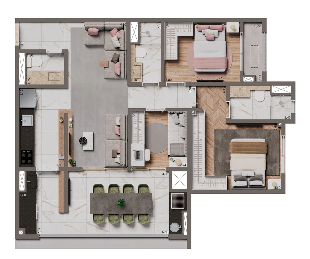 Apartamento, 2 quartos, 67 m² - Foto 9
