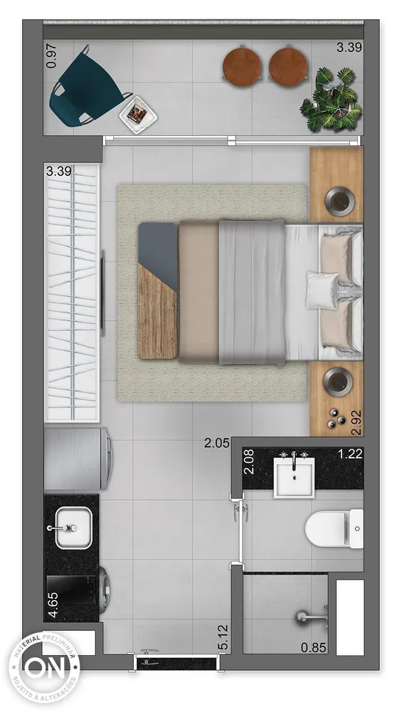Apartamento, 1 quarto, 45 m² - Foto 5
