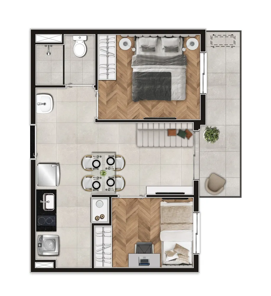 Apartamento, 2 quartos, 33 m² - Foto 8