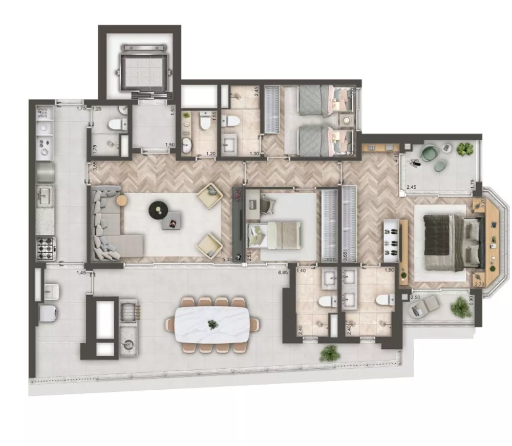 Apartamento, 3 quartos, 141 m² - Foto 9