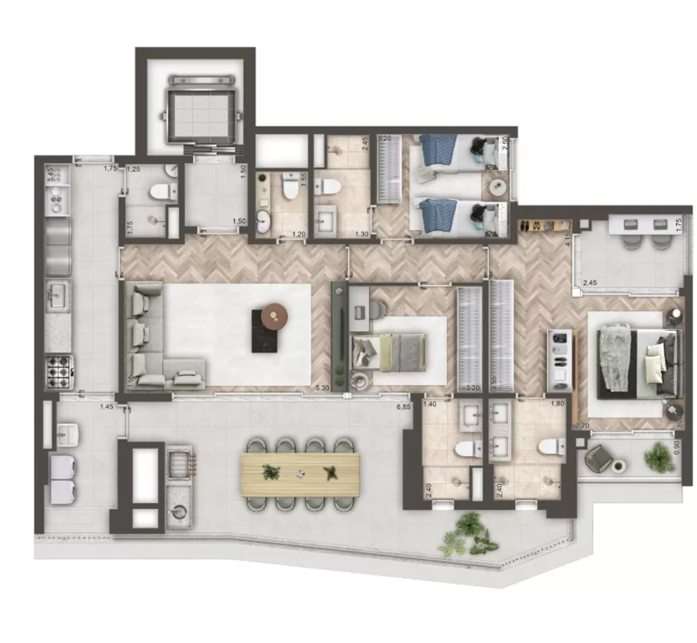 Apartamento, 3 quartos, 141 m² - Foto 7