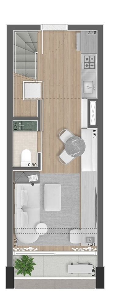 Casa, 1 quarto, 68 m² - Foto 2
