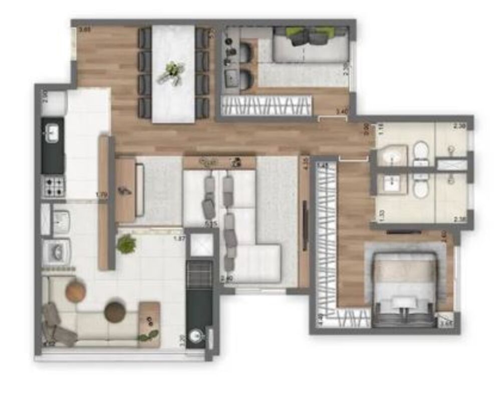 Apartamento, 3 quartos, 84 m² - Foto 1
