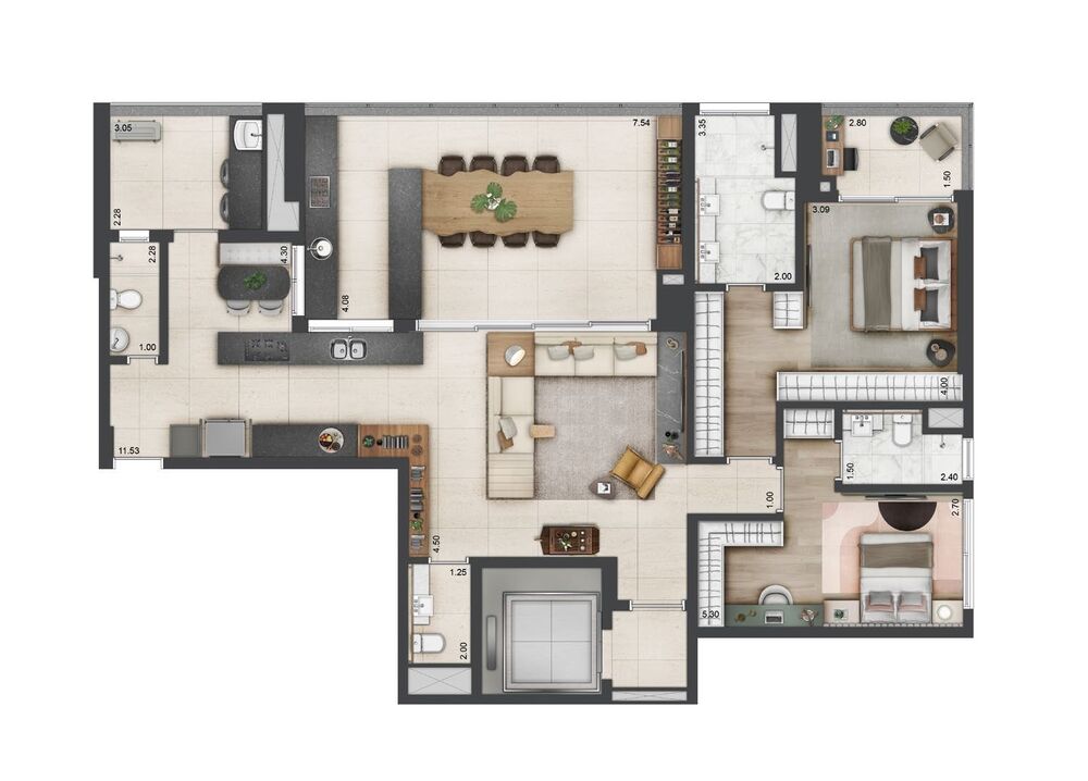 Apartamento, 4 quartos, 240 m² - Foto 2