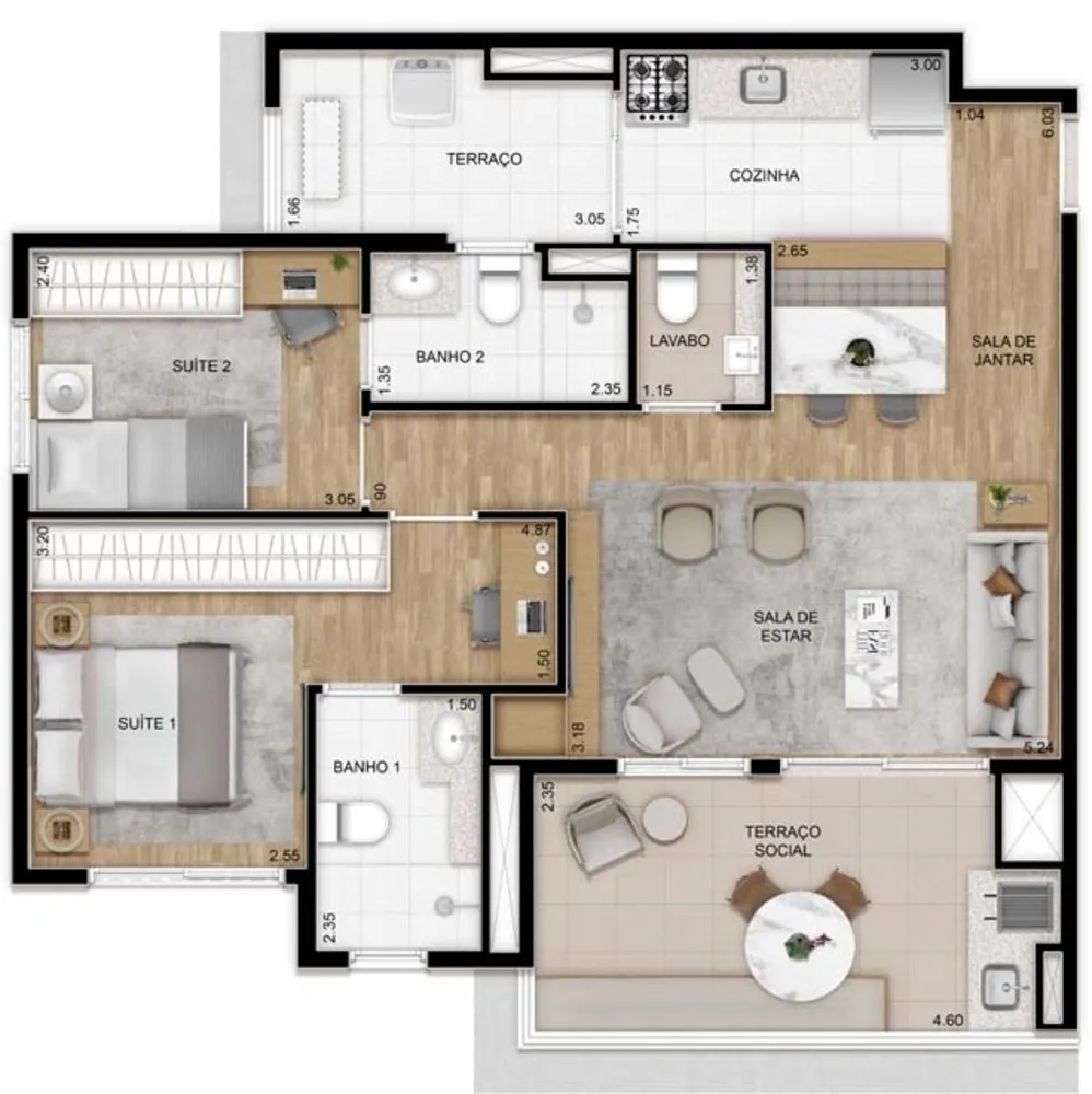 Apartamento, 2 quartos, 63 m² - Foto 13