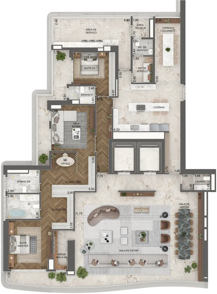 Apartamento, 4 quartos, 376 m² - Foto 3