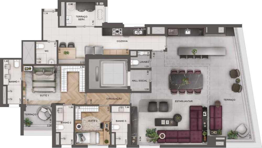 Apartamento, 2 quartos, 108 m² - Foto 2