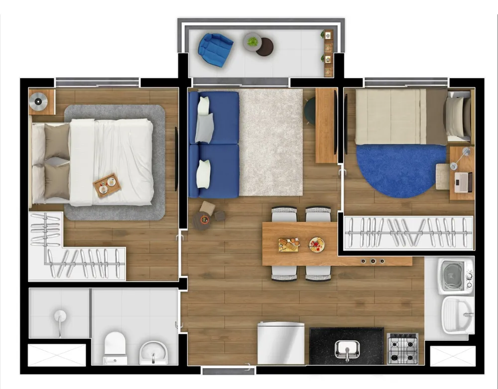 Apartamento, 2 quartos, 36 m² - Foto 7