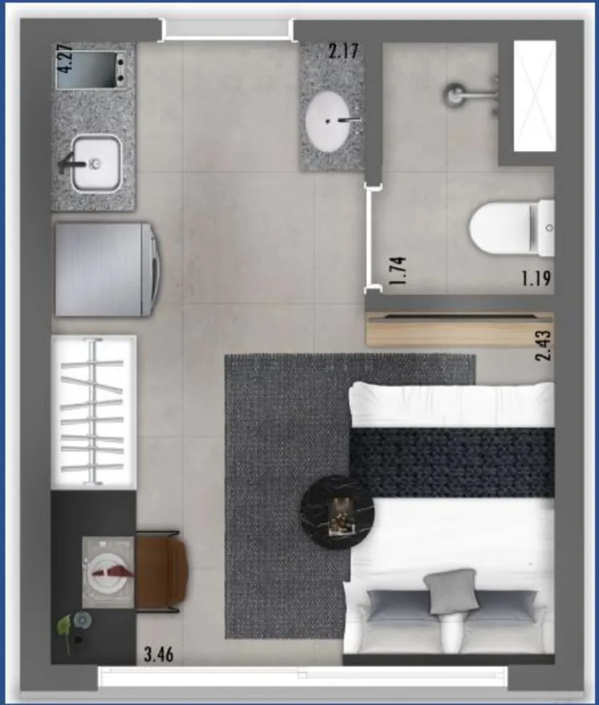 Apartamento, 1 quarto, 41 m² - Foto 9