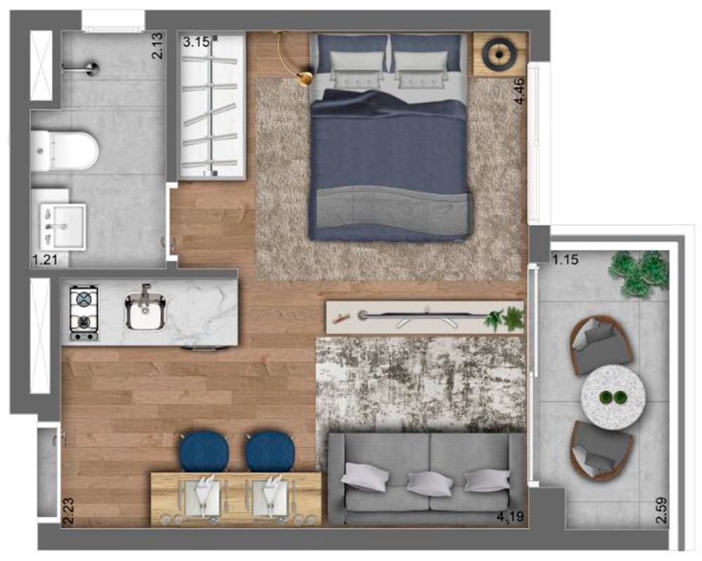 Apartamento, 1 quarto, 29 m² - Foto 14
