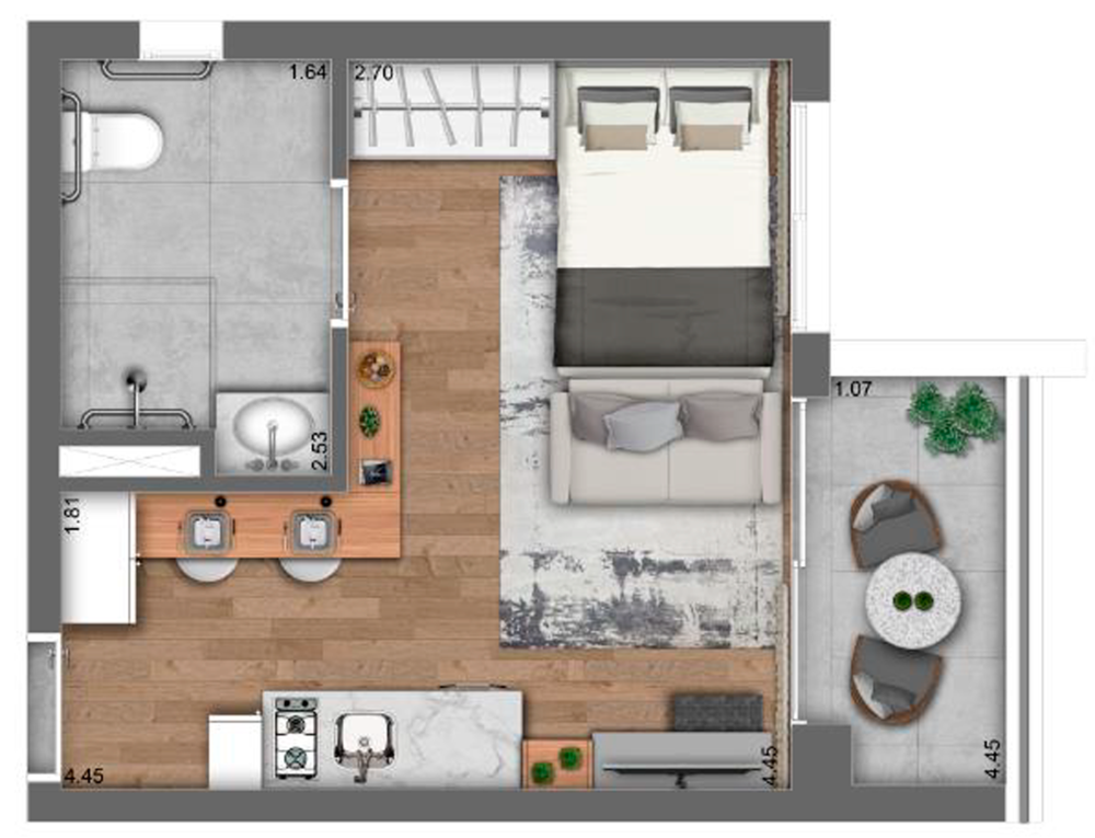 Apartamento, 1 quarto, 29 m² - Foto 5