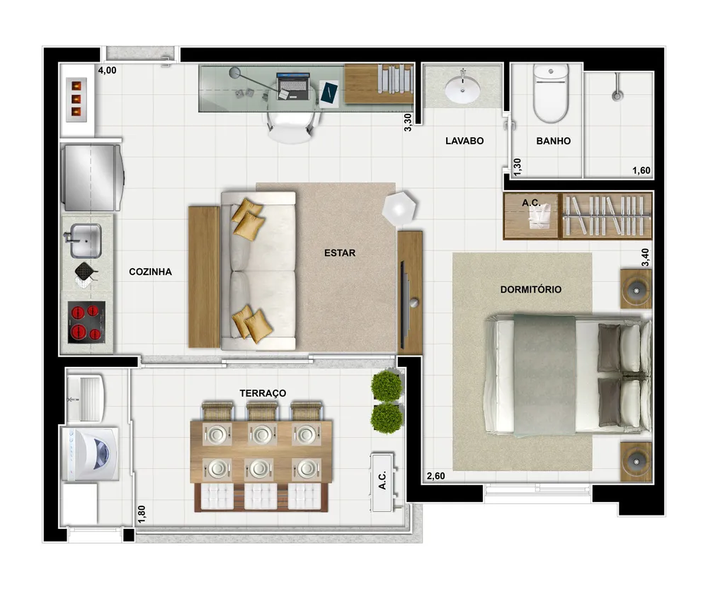 Apartamento, 3 quartos, 58 m² - Foto 5