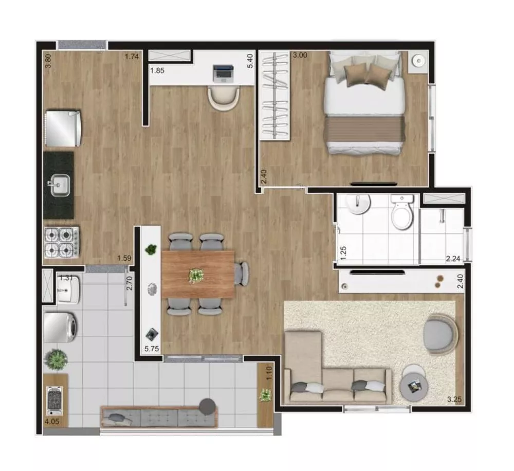 Apartamento, 2 quartos, 50 m² - Foto 4
