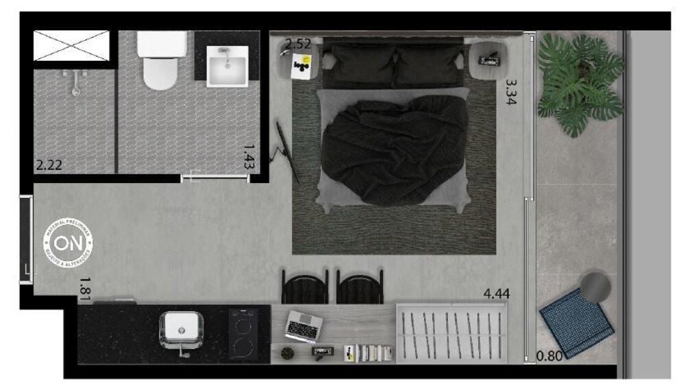 Cobertura, 1 quarto, 46 m² - Foto 13