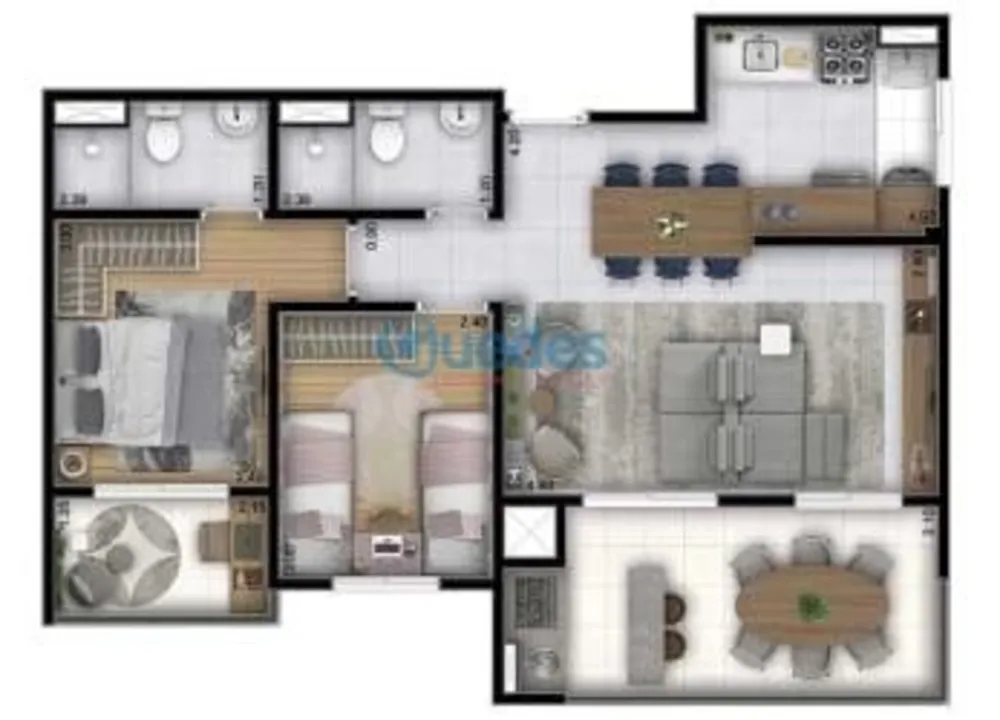Apartamento, 2 quartos, 44 m² - Foto 32
