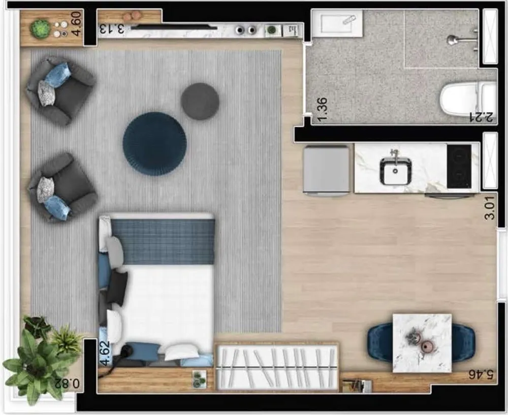 Apartamento, 1 quarto, 32 m² - Foto 2