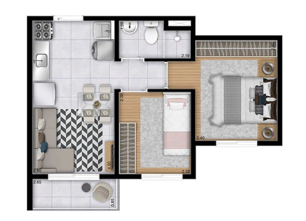 Apartamento, 1 quarto, 26 m² - Foto 5