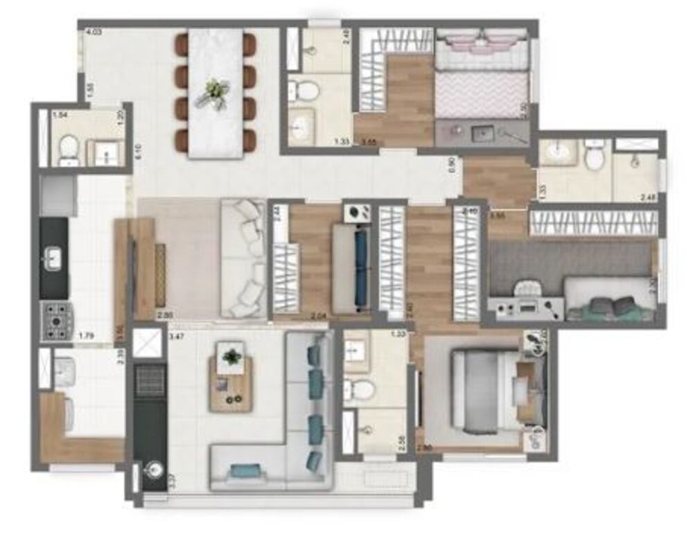 Apartamento, 3 quartos, 110 m² - Foto 6