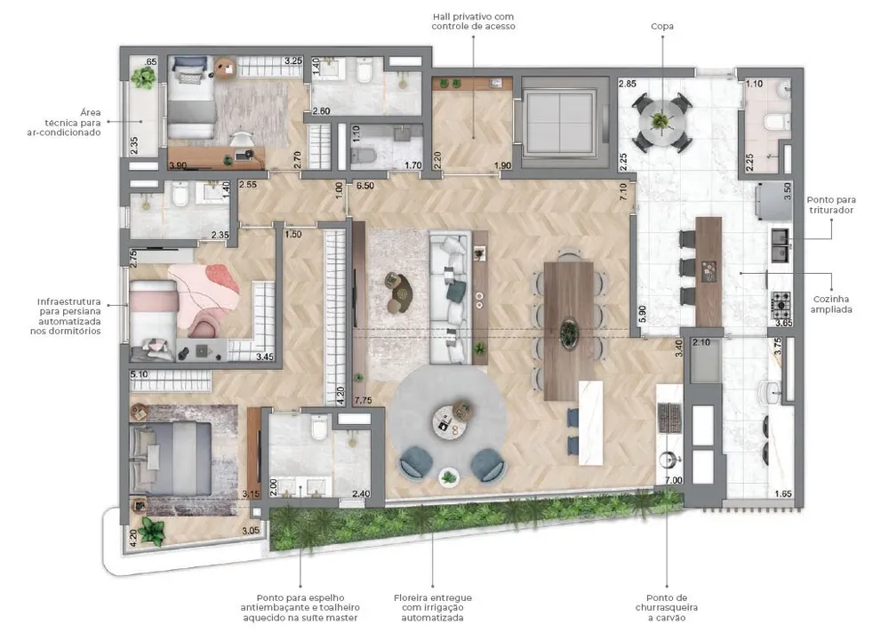 Apartamento, 3 quartos, 169 m² - Foto 2