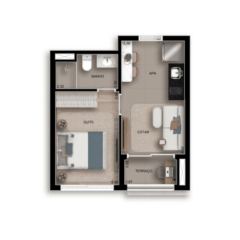 Apartamento, 2 quartos, 49 m² - Foto 14