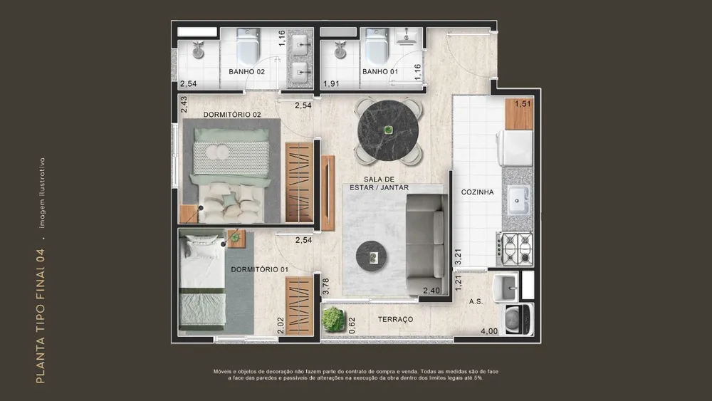 Casa, 2 quartos, 52 m² - Foto 8