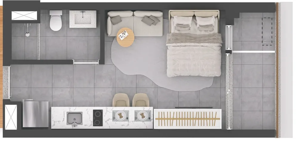 Casa, 1 quarto, 36 m² - Foto 2