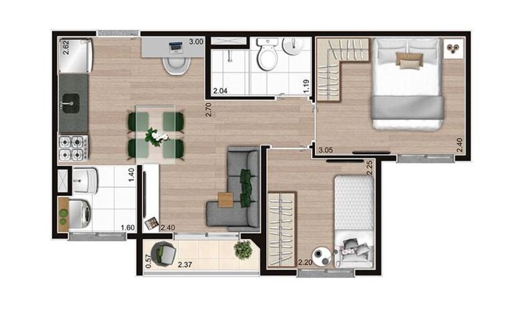 Apartamento, 2 quartos, 37 m² - Foto 4