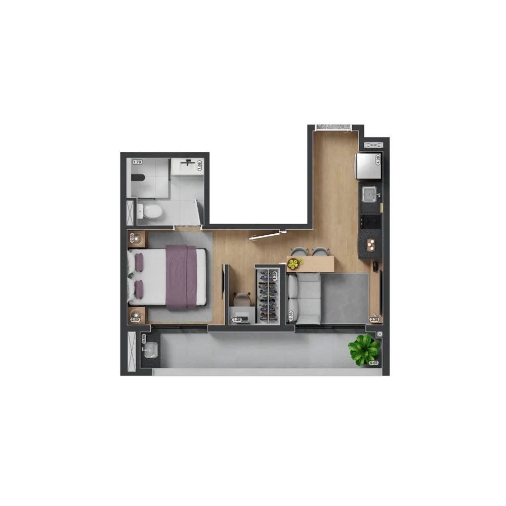 Casa, 1 quarto, 42 m² - Foto 5