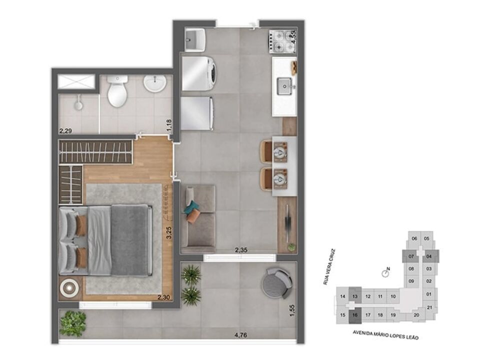 Apartamento, 2 quartos, 36 m² - Foto 7