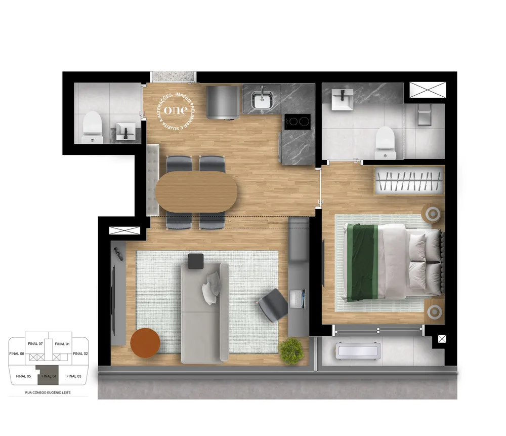 Apartamento, 1 quarto, 42 m² - Foto 6