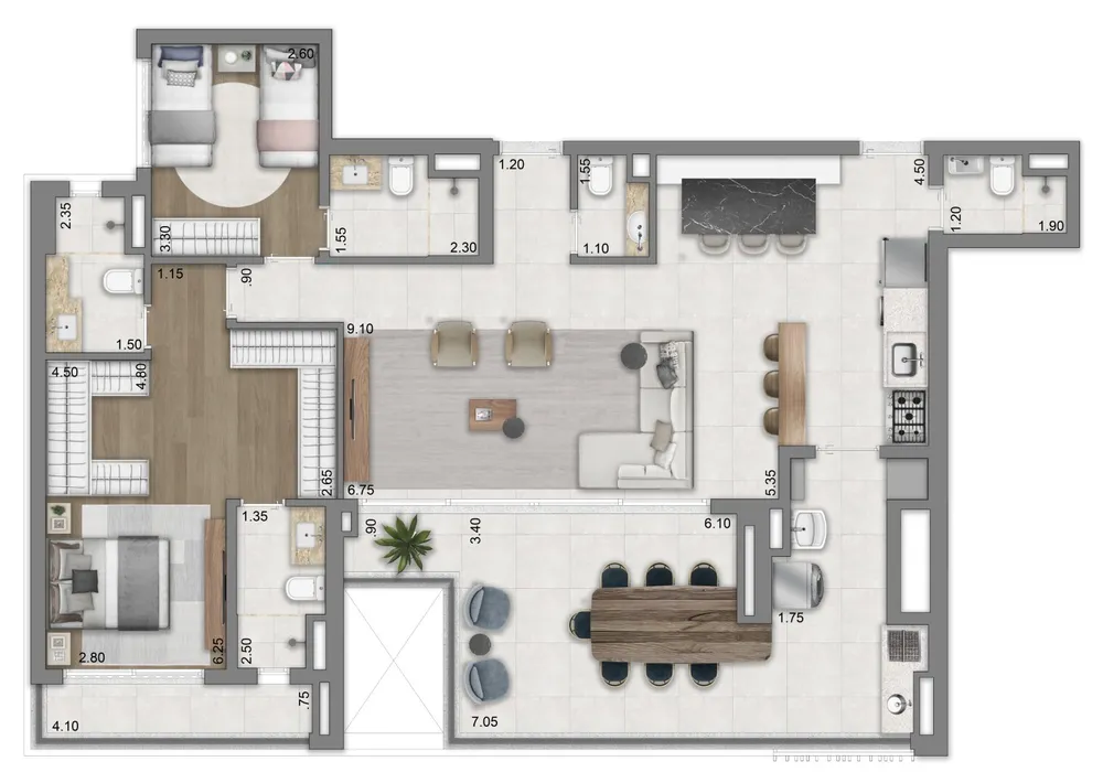 Apartamento, 3 quartos, 134 m² - Foto 6