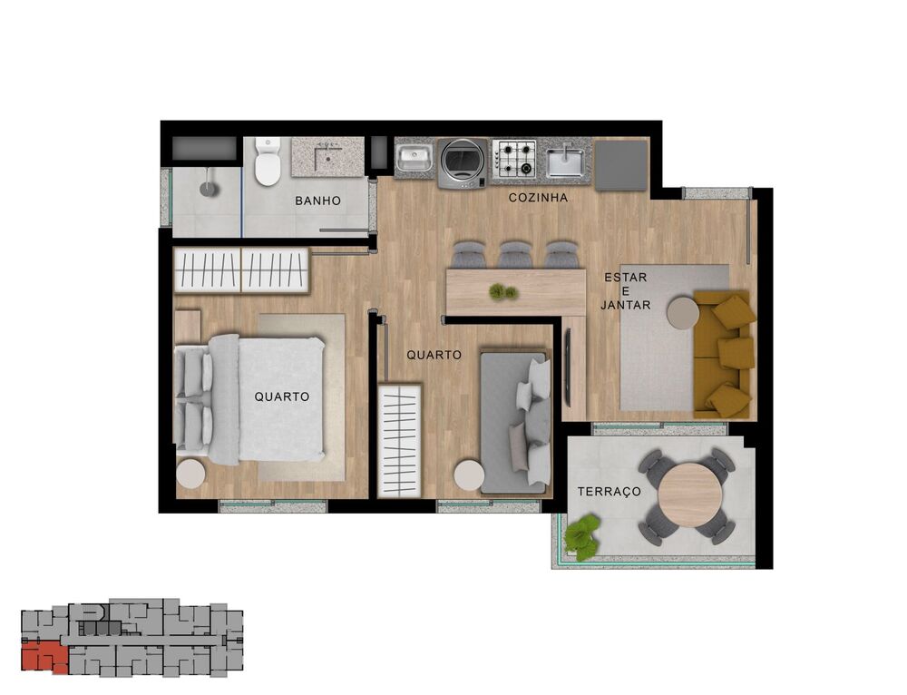 Apartamento, 2 quartos, 38 m² - Foto 5