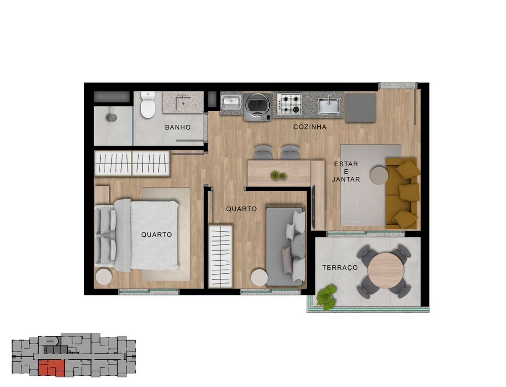 Apartamento, 2 quartos, 38 m² - Foto 7