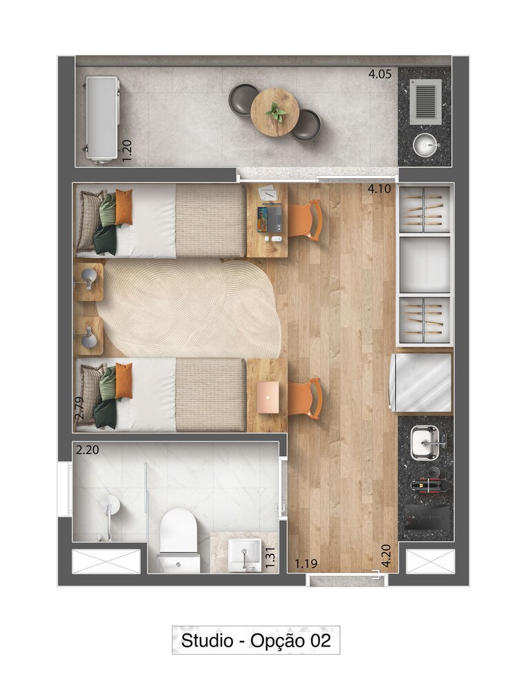 Apartamento, 1 quarto, 24 m² - Foto 10