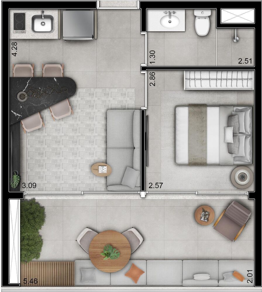 Apartamento, 1 quarto, 40 m² - Foto 19