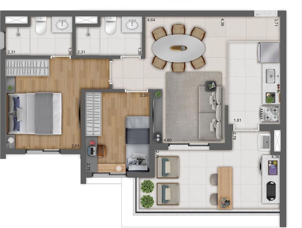 Casa, 3 quartos, 81 m² - Foto 15