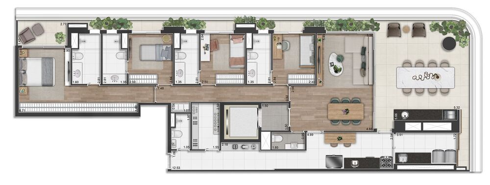Apartamento, 3 quartos, 154 m² - Foto 2
