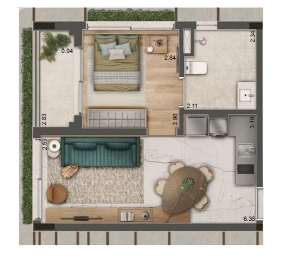 Apartamento, 1 quarto, 43 m² - Foto 4