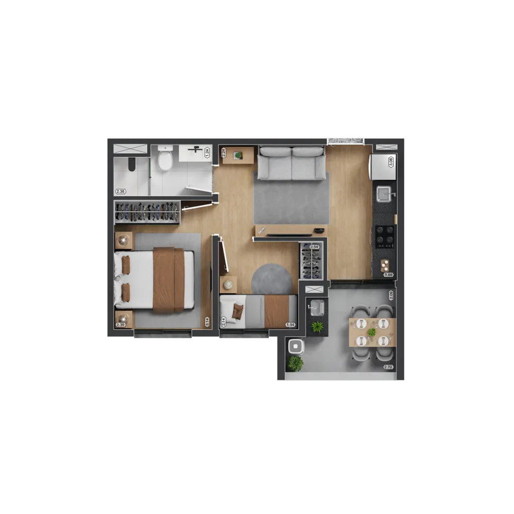 Apartamento, 1 quarto, 30 m² - Foto 2