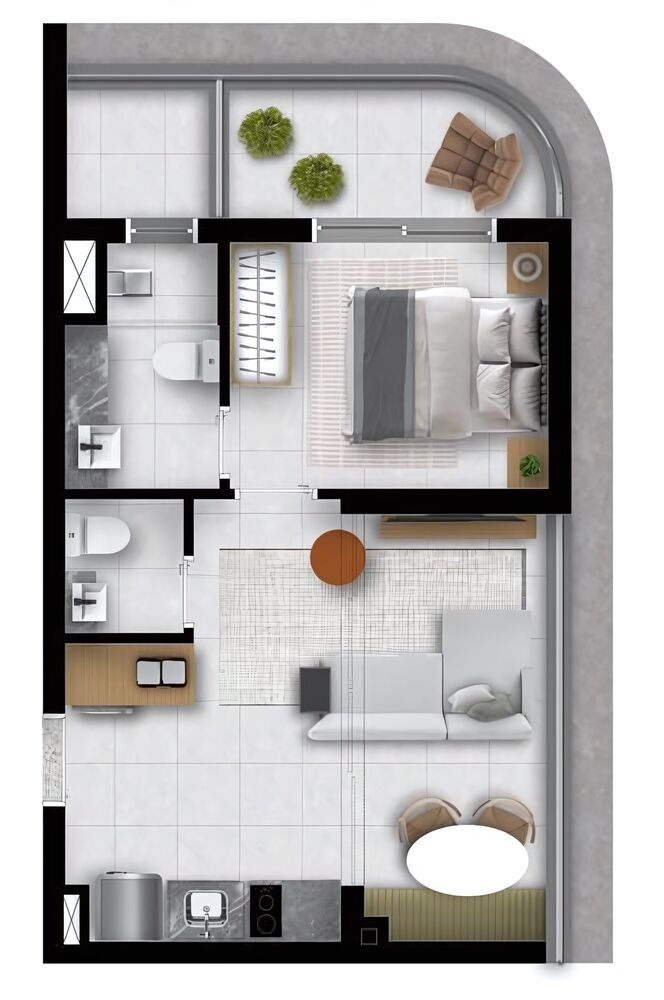 Apartamento, 1 quarto, 40 m² - Foto 7