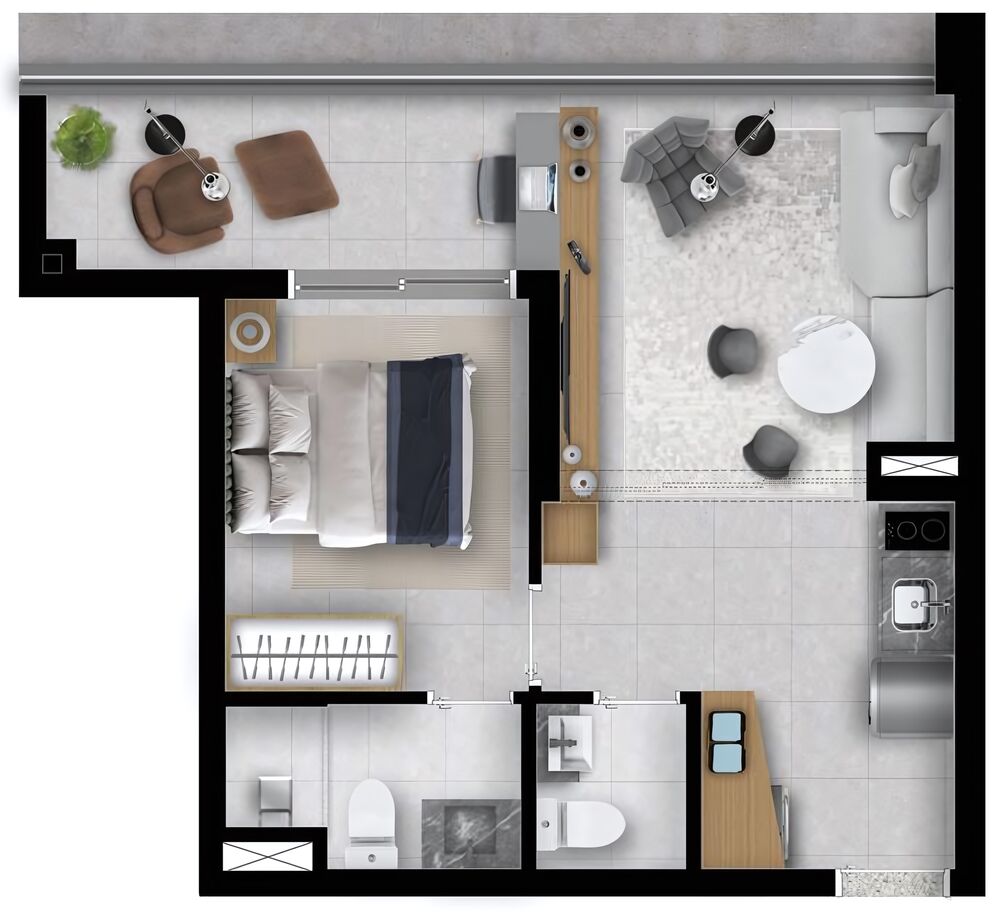 Apartamento, 1 quarto, 40 m² - Foto 5