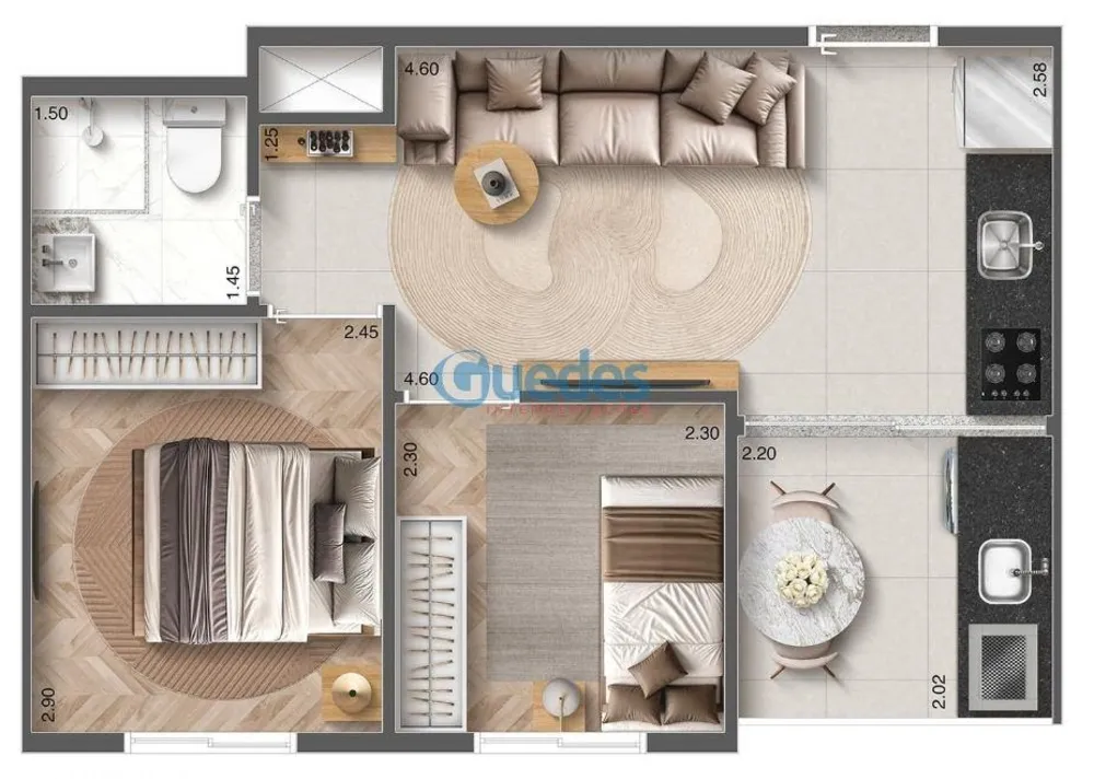 Apartamento, 1 quarto, 25 m² - Foto 11