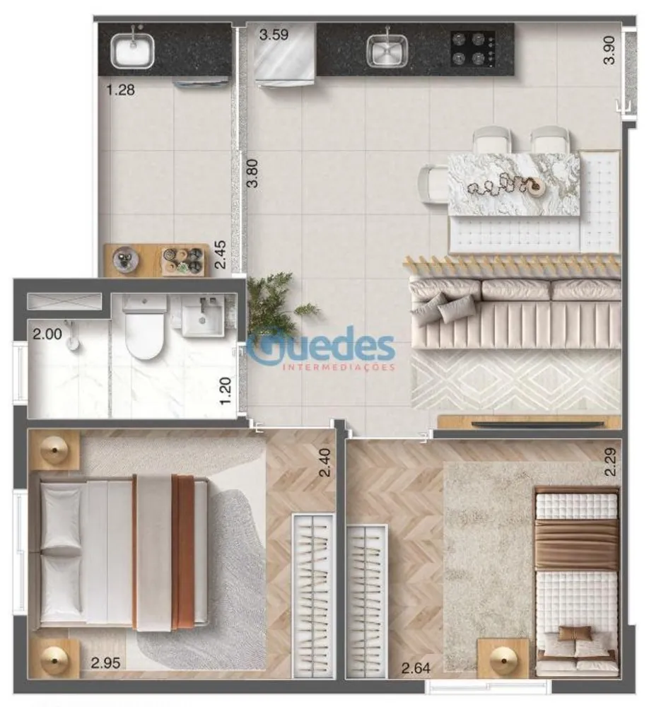 Apartamento, 1 quarto, 25 m² - Foto 12