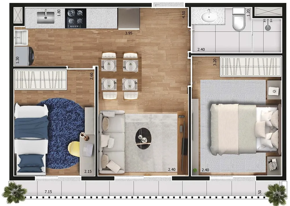 Apartamento, 2 quartos, 50 m² - Foto 4